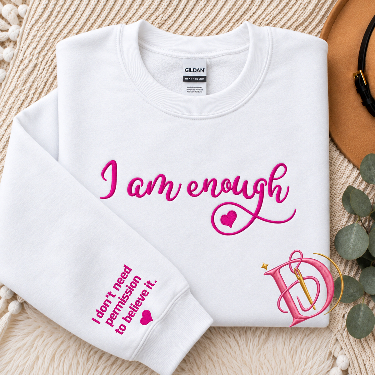 I am enough - Crewneck (Embroidery)