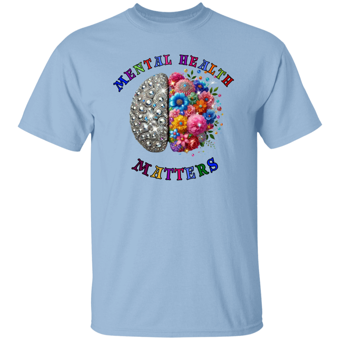 Diamond/Flowers Mental Health Matters T-Shirt