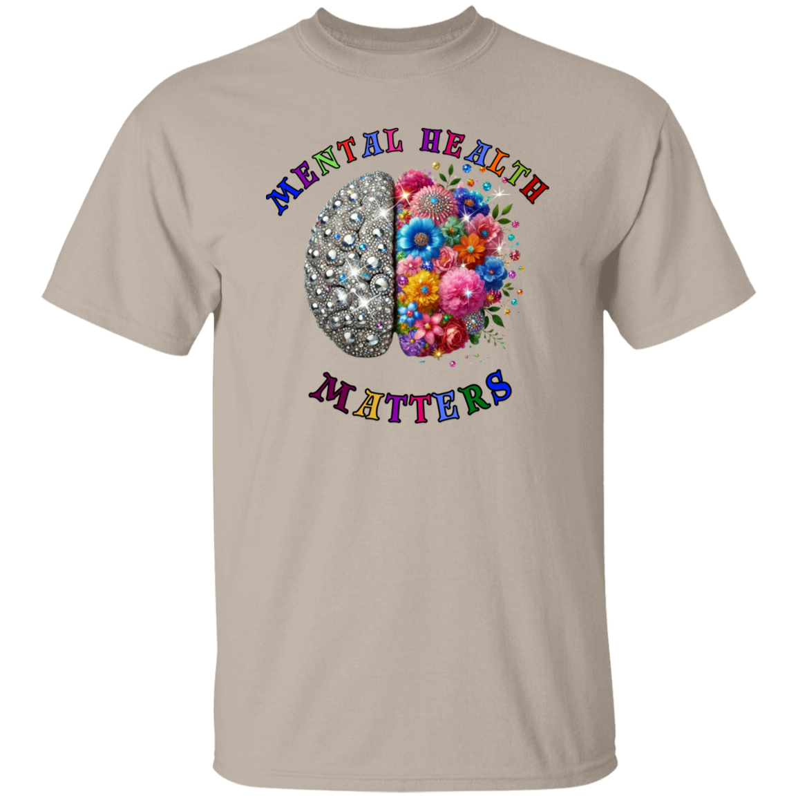Diamond/Flowers Mental Health Matters T-Shirt