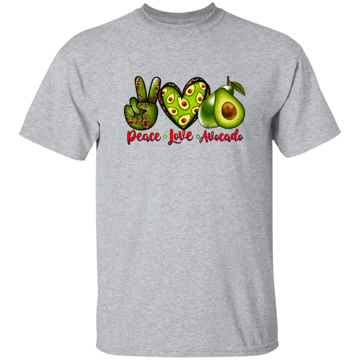 Peace, Love, Avacado T-Shirt