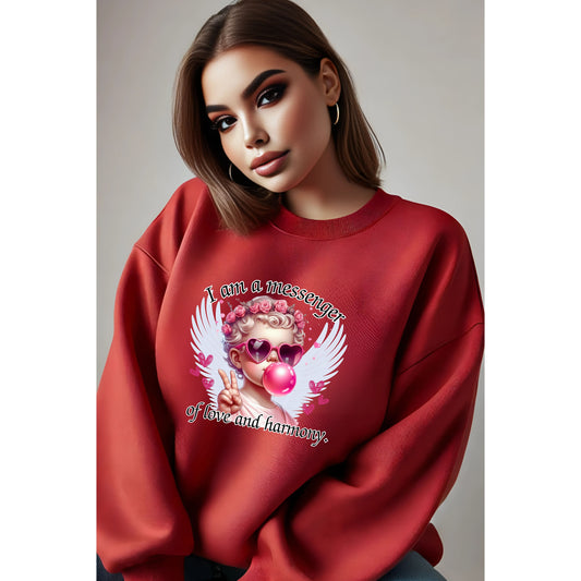 I am a messenger of love and harmony Crewneck