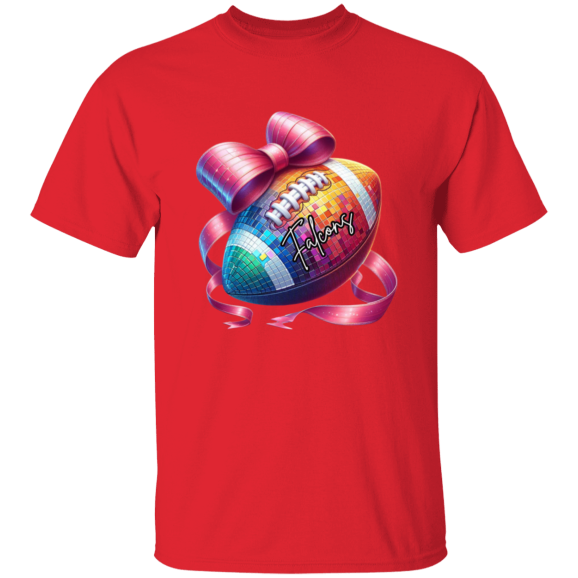Glitter football with Custom name T-Shirt