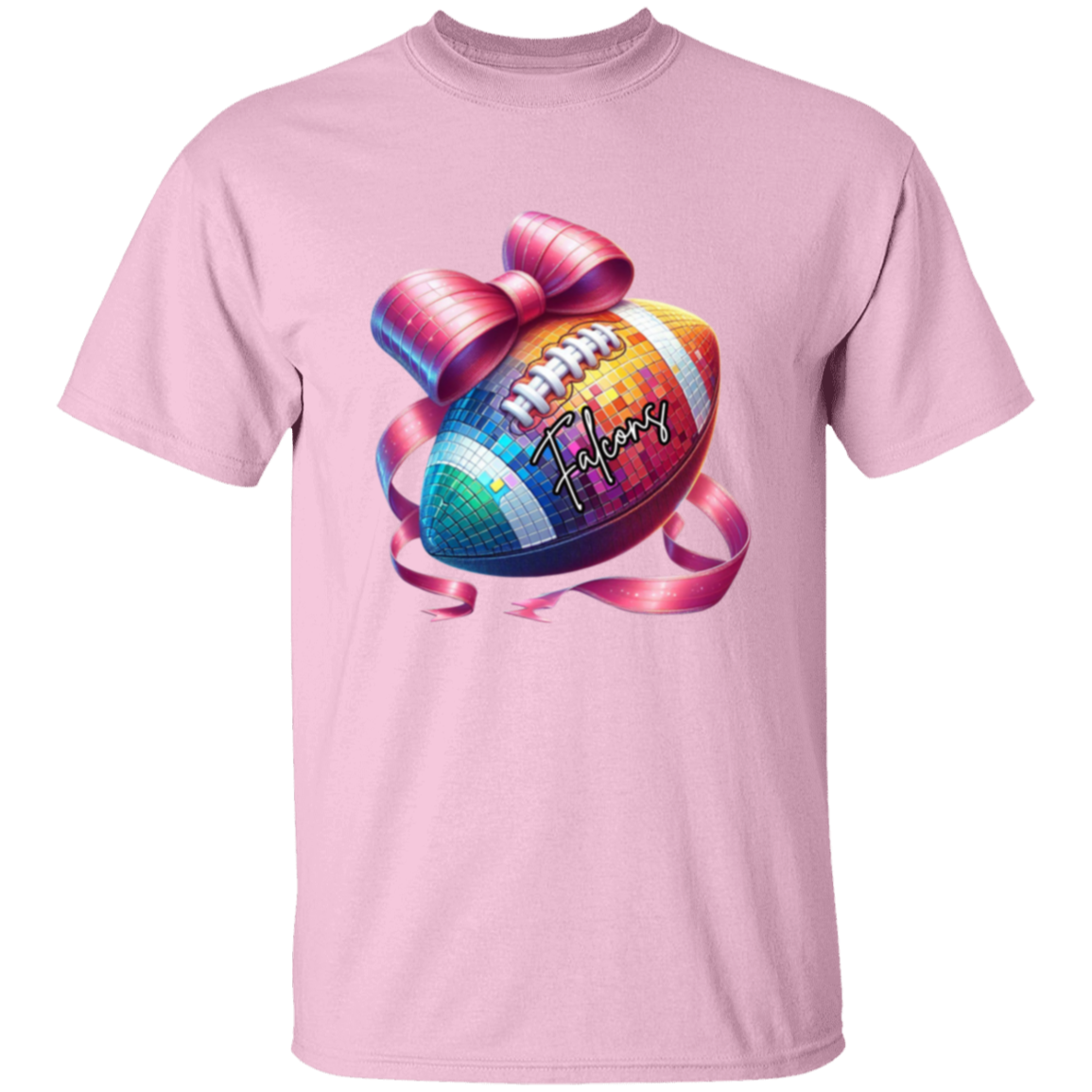 Glitter football with Custom name T-Shirt
