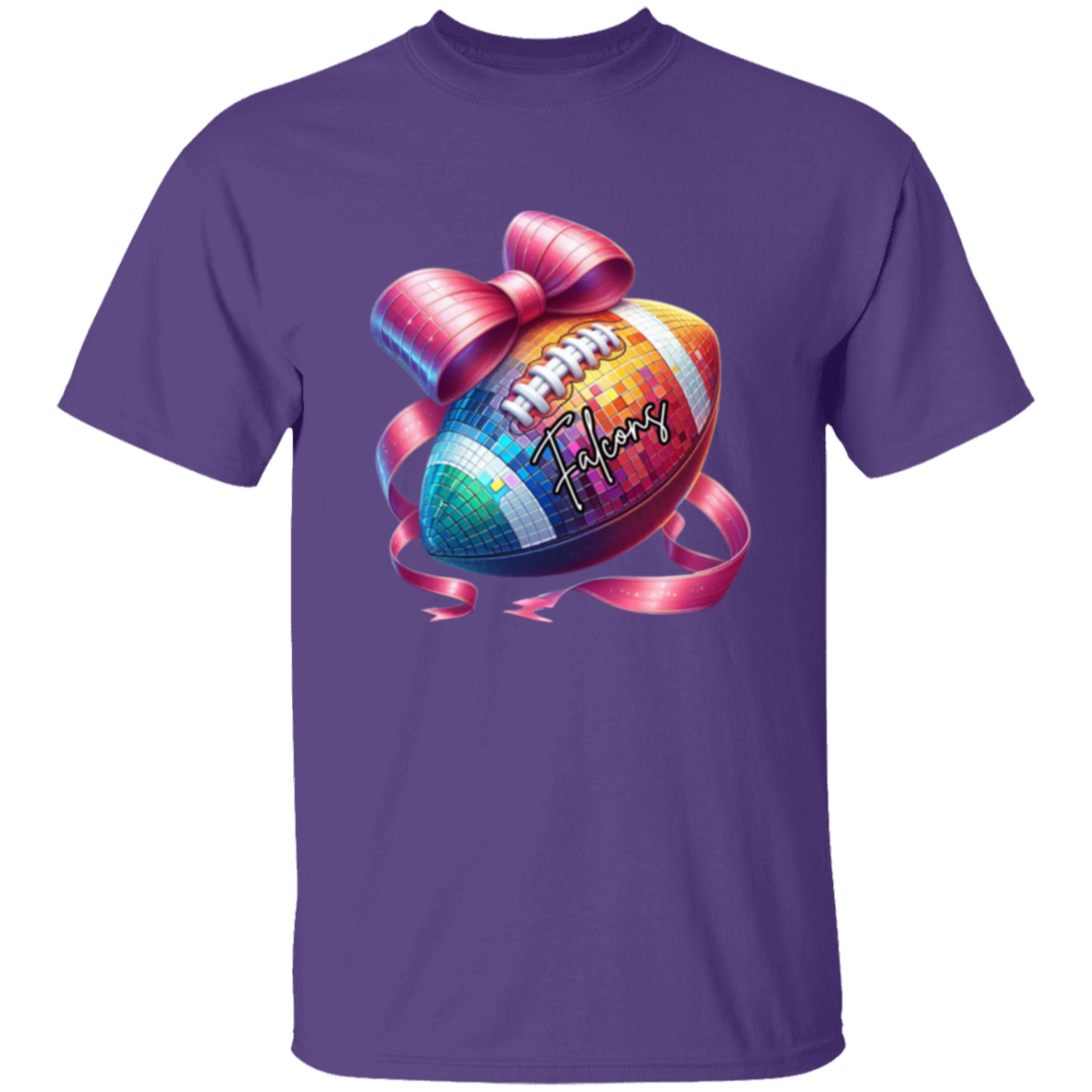 Glitter football with Custom name T-Shirt