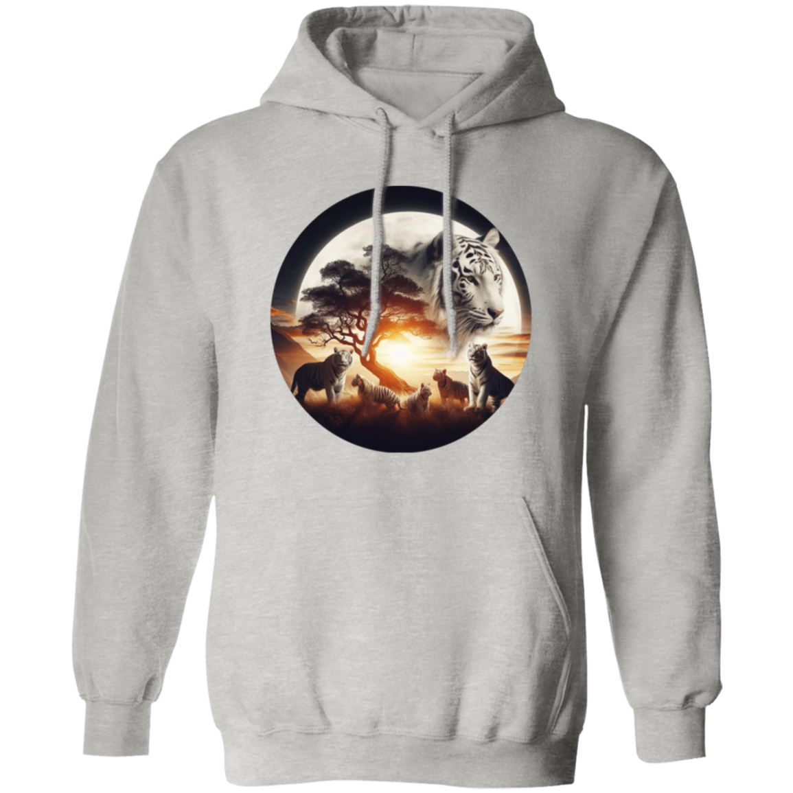 White Tiger  Pullover Hoodie