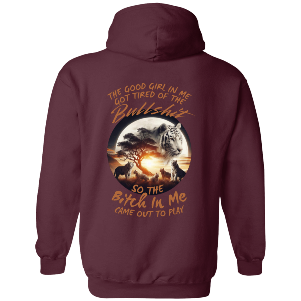 White Tiger  Pullover Hoodie