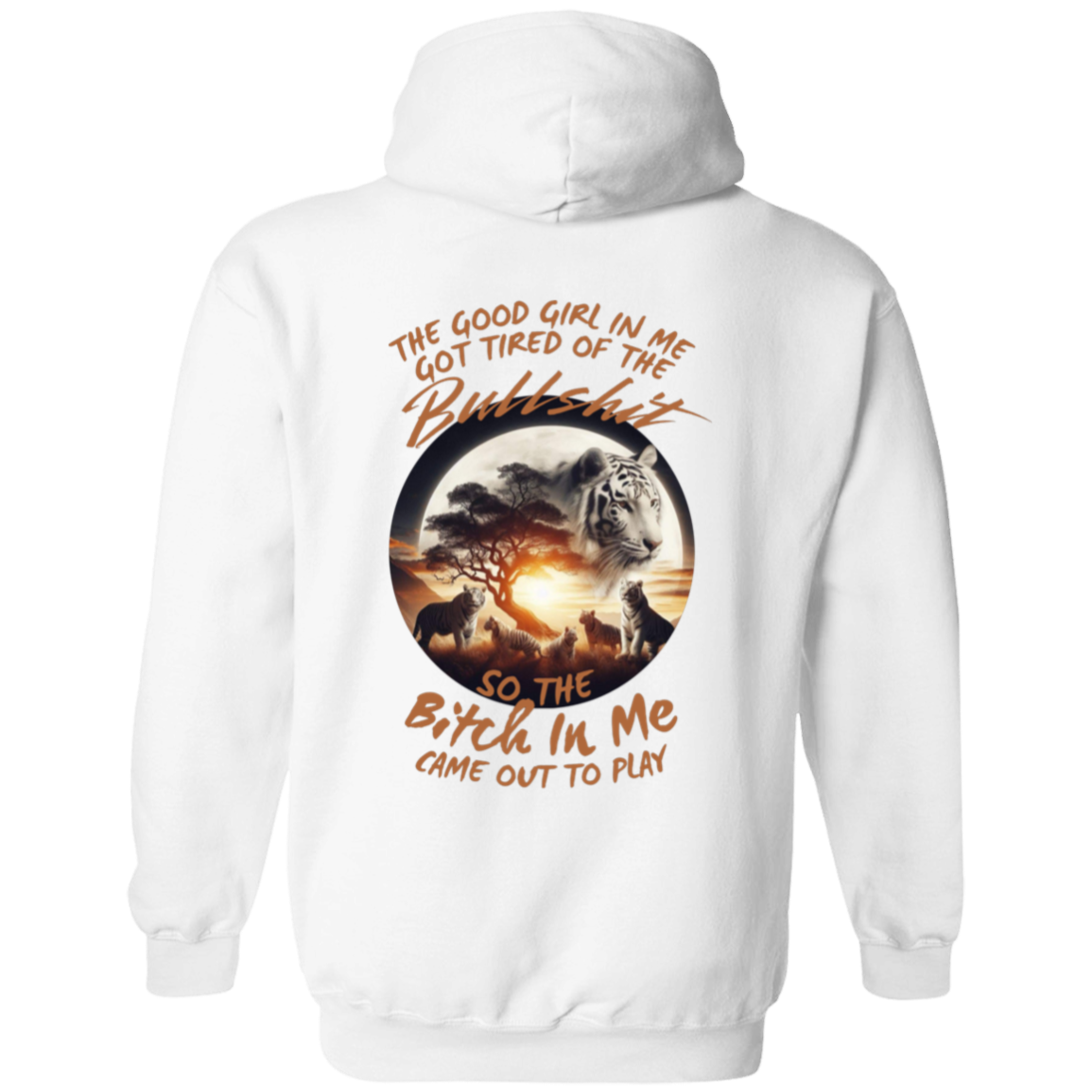 White Tiger  Pullover Hoodie
