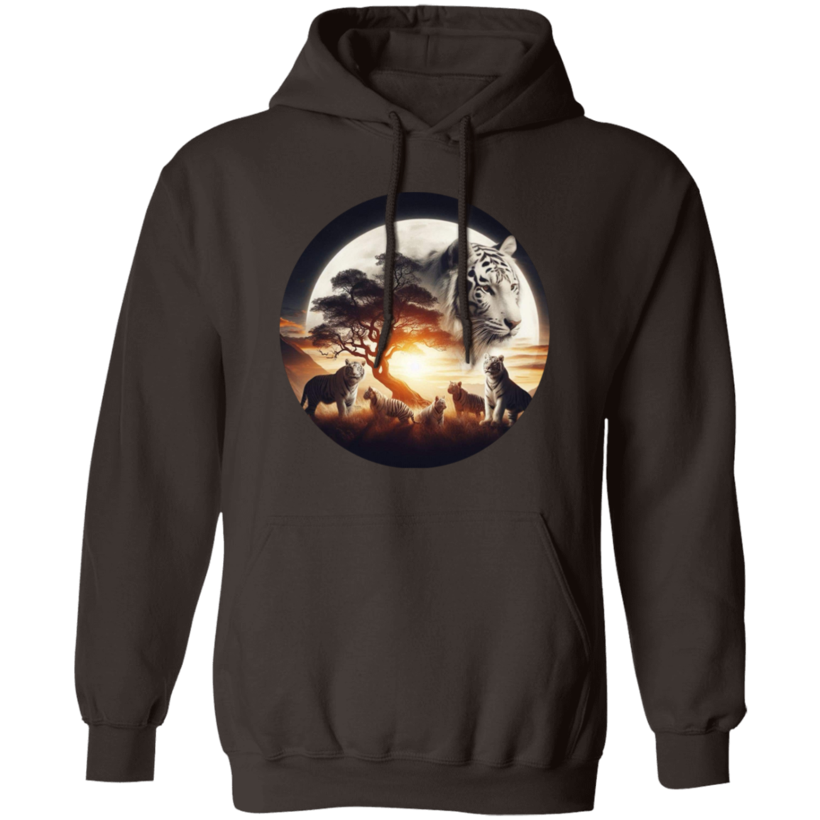 White Tiger  Pullover Hoodie