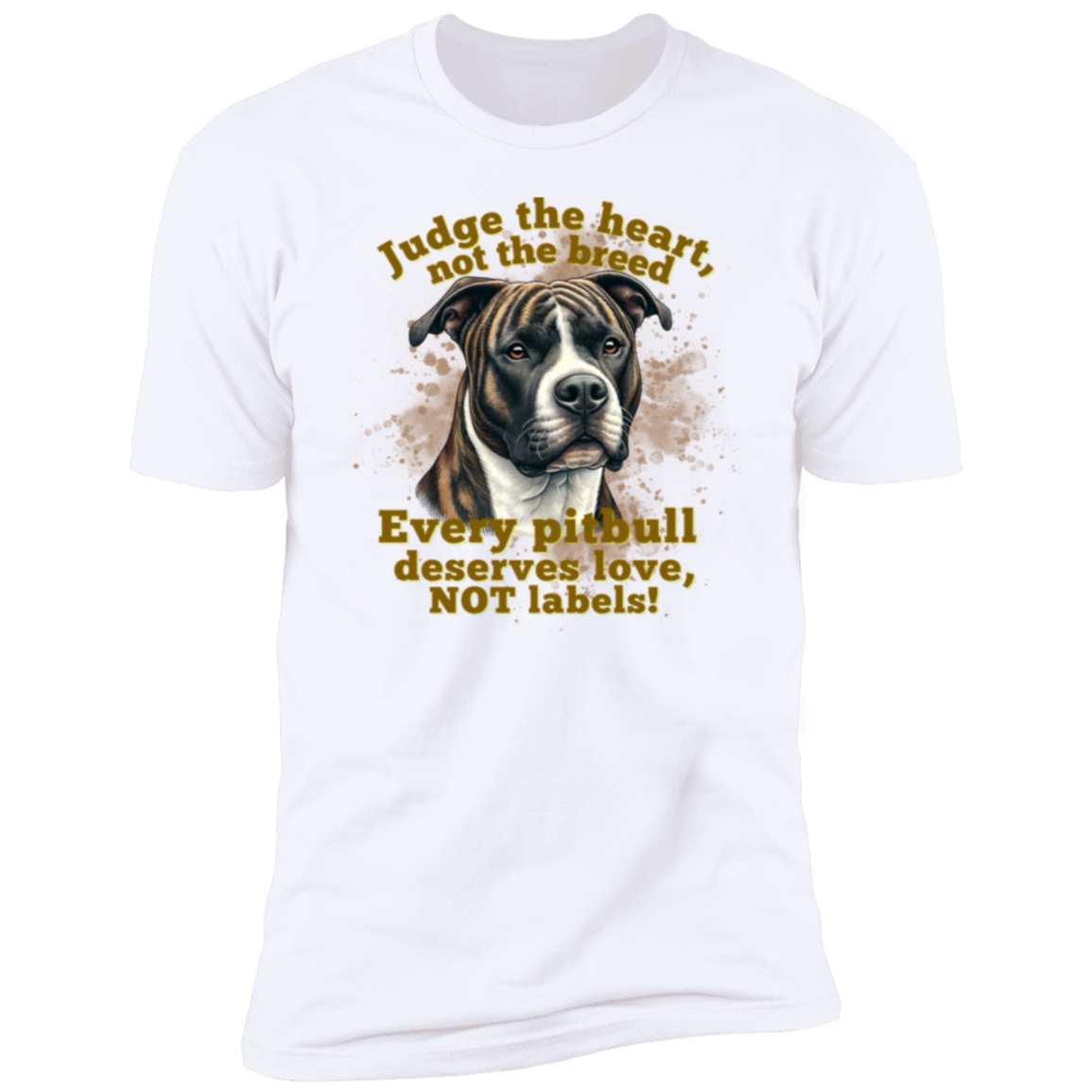 Judge the heart, not the breed Premium Short Sleeve T-Shirt
