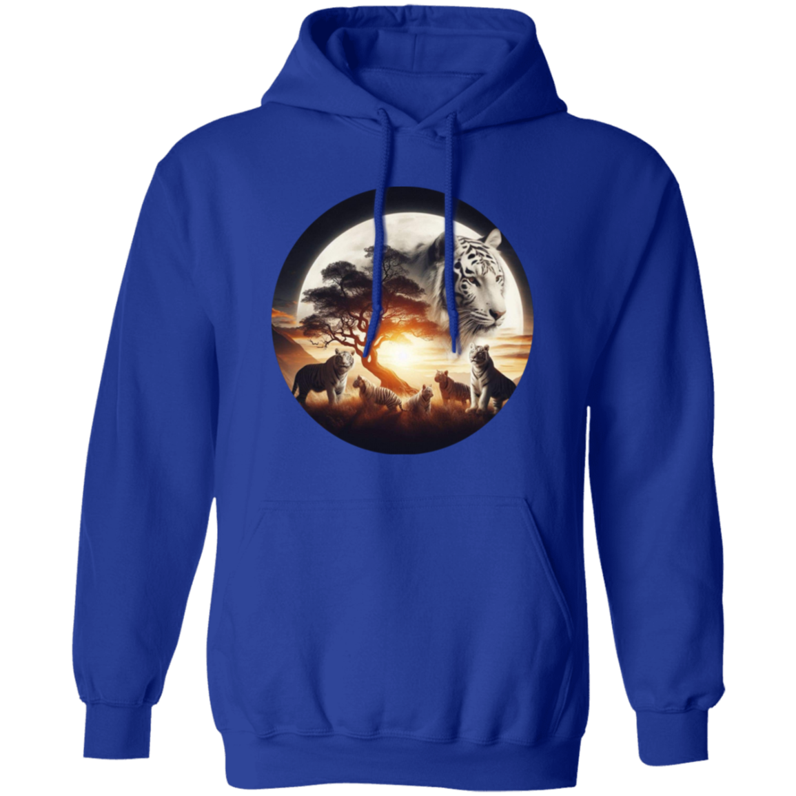 White Tiger  Pullover Hoodie