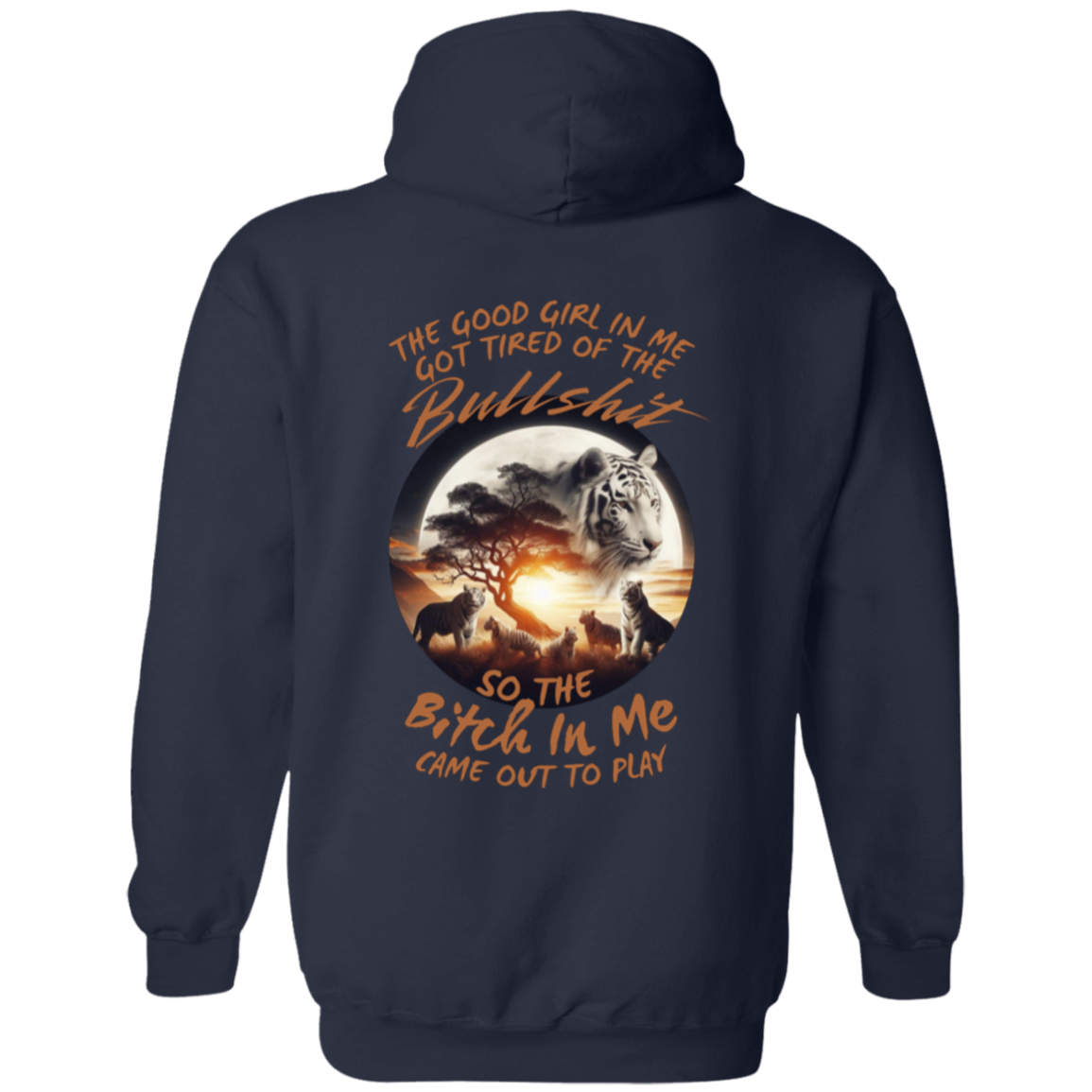White Tiger  Pullover Hoodie