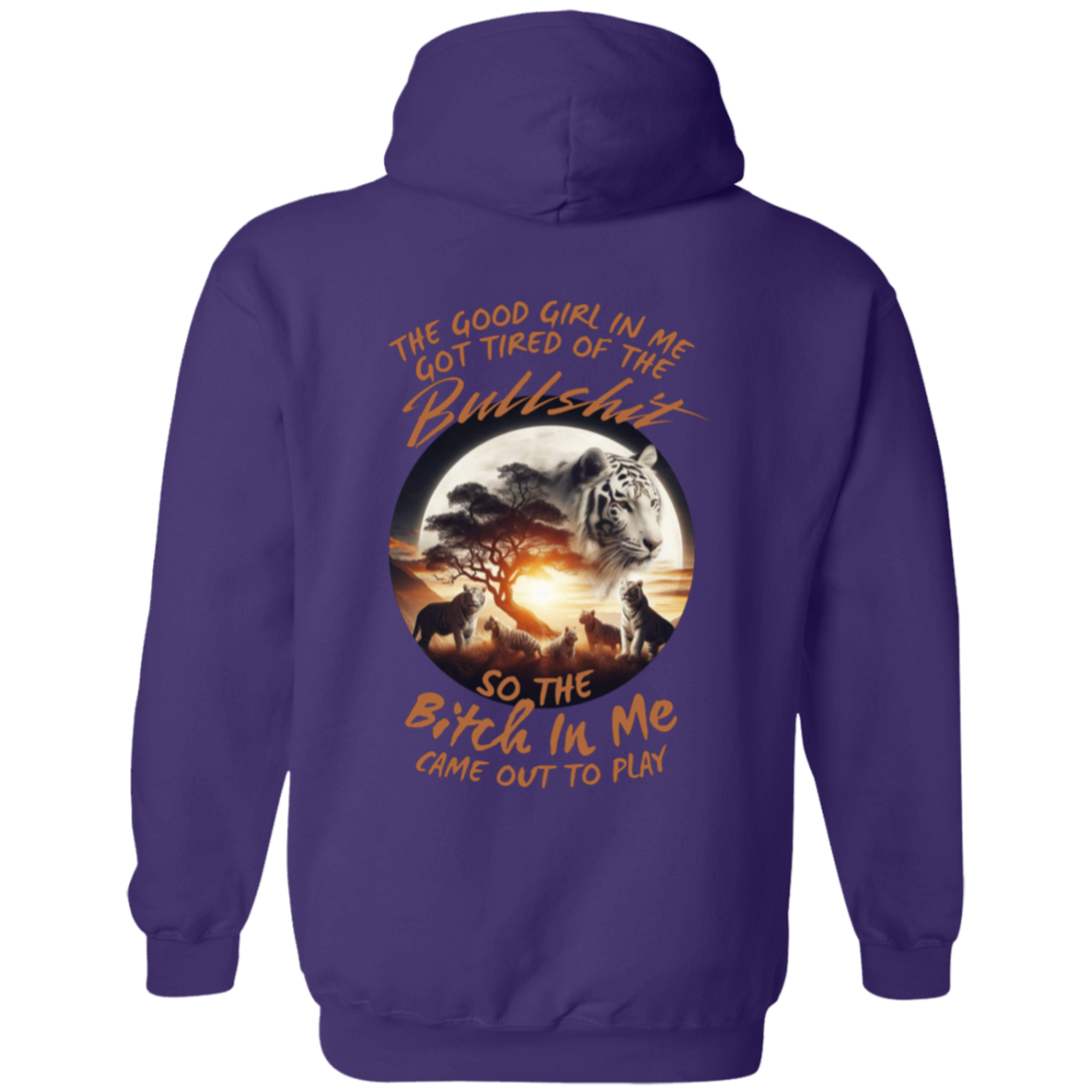 White Tiger  Pullover Hoodie