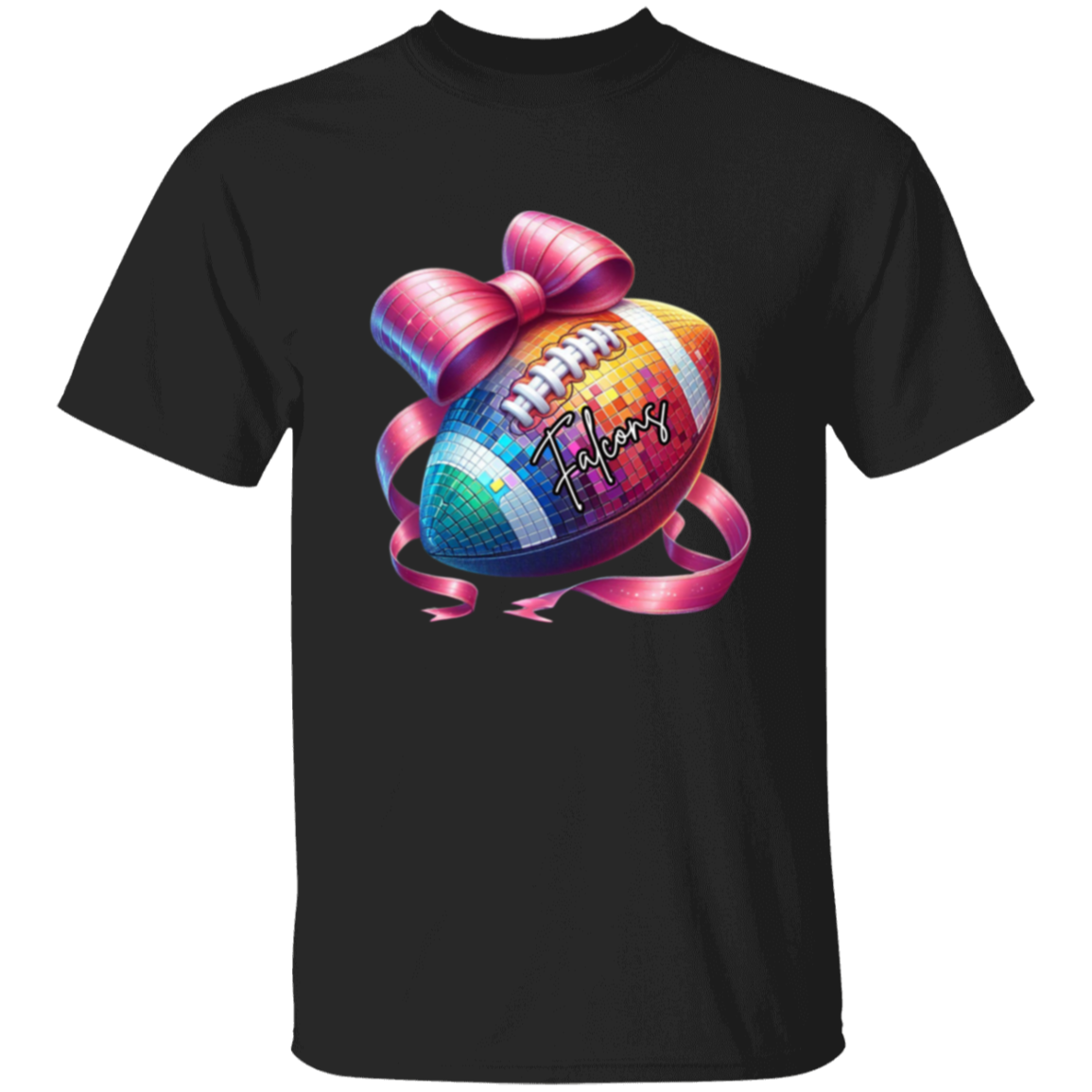 Glitter football with Custom name T-Shirt