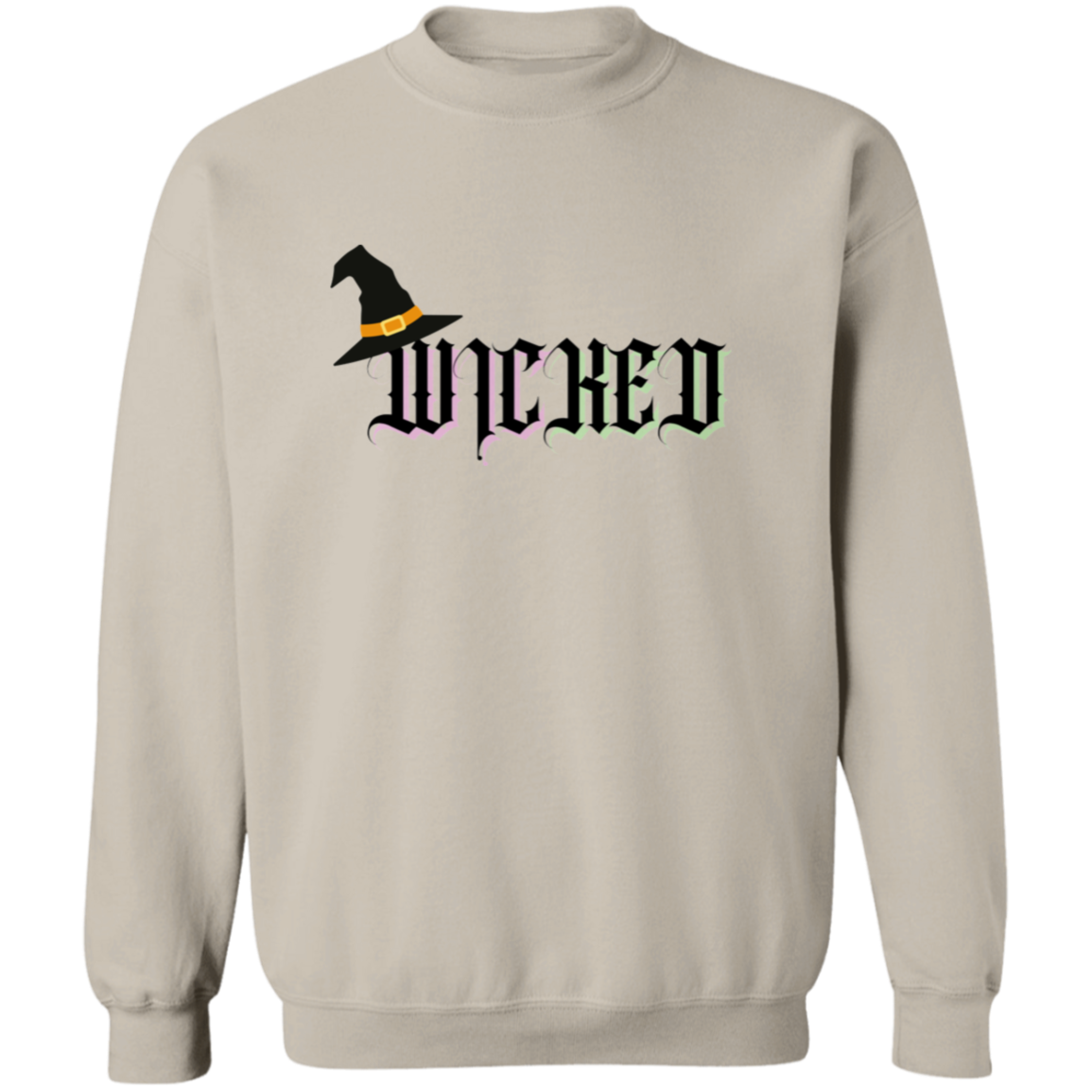 PINK AND GEEN WICKED Crewneck Pullover Sweatshirt