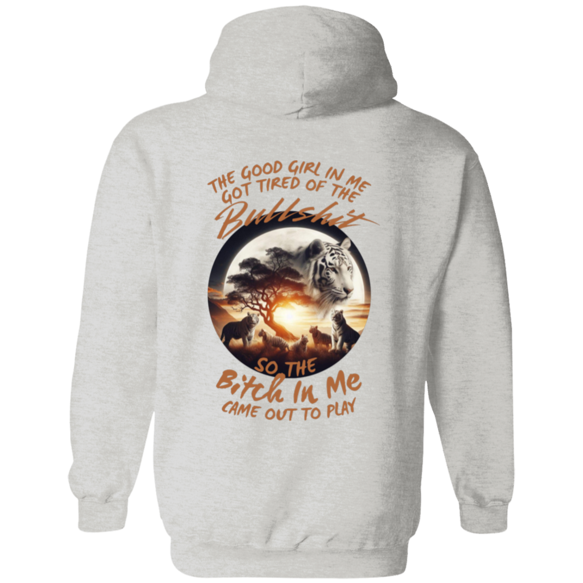 White Tiger  Pullover Hoodie
