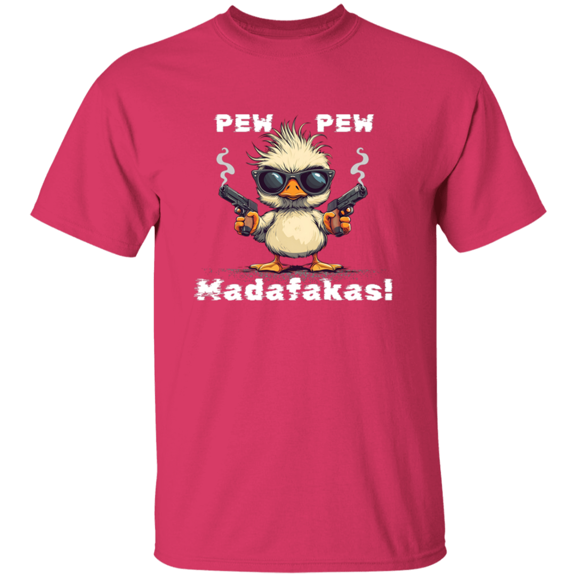 Unisex Pew Pew Madafakas T-Shirt with white letters