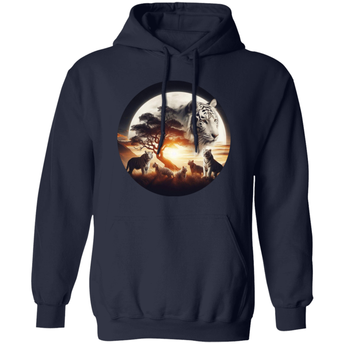 White Tiger  Pullover Hoodie