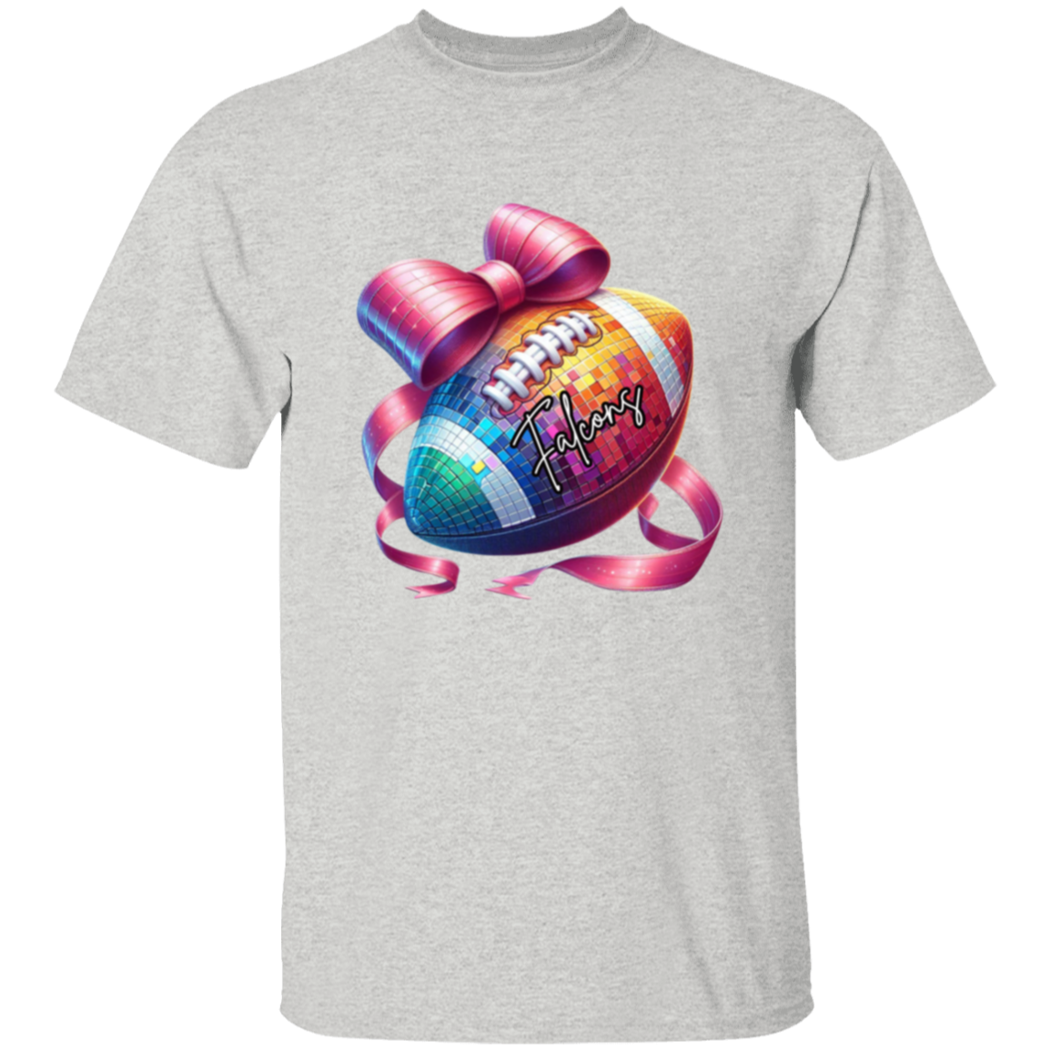 Glitter football with Custom name T-Shirt