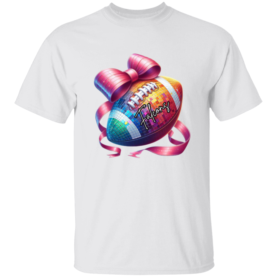 Glitter football with Custom name T-Shirt