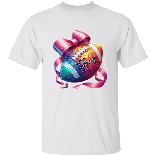 Glitter football with Custom name T-Shirt