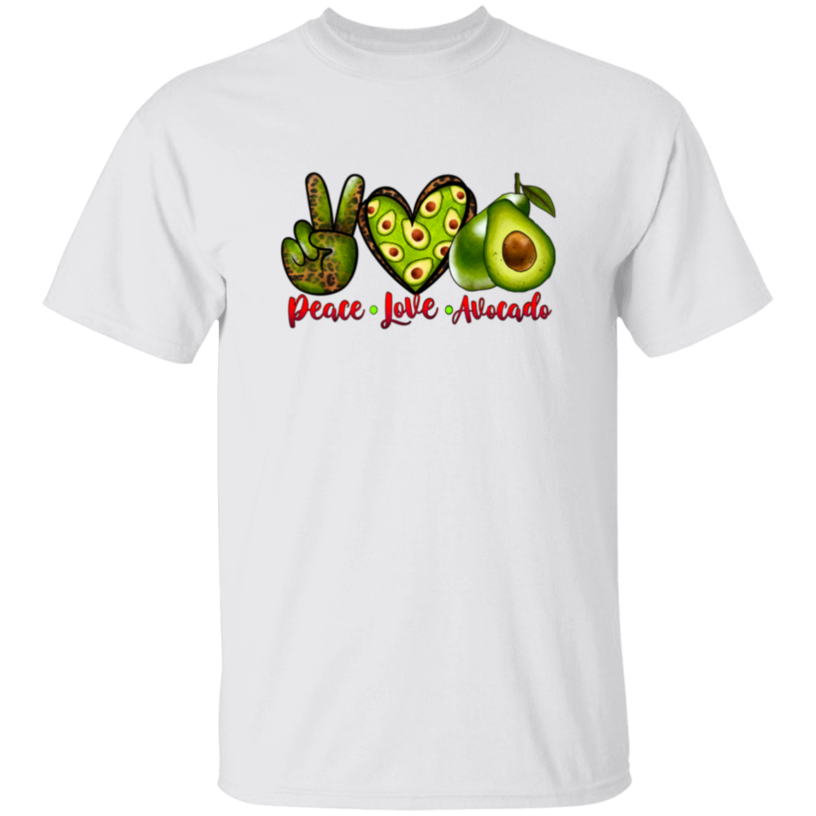 Peace, Love, Avacado T-Shirt