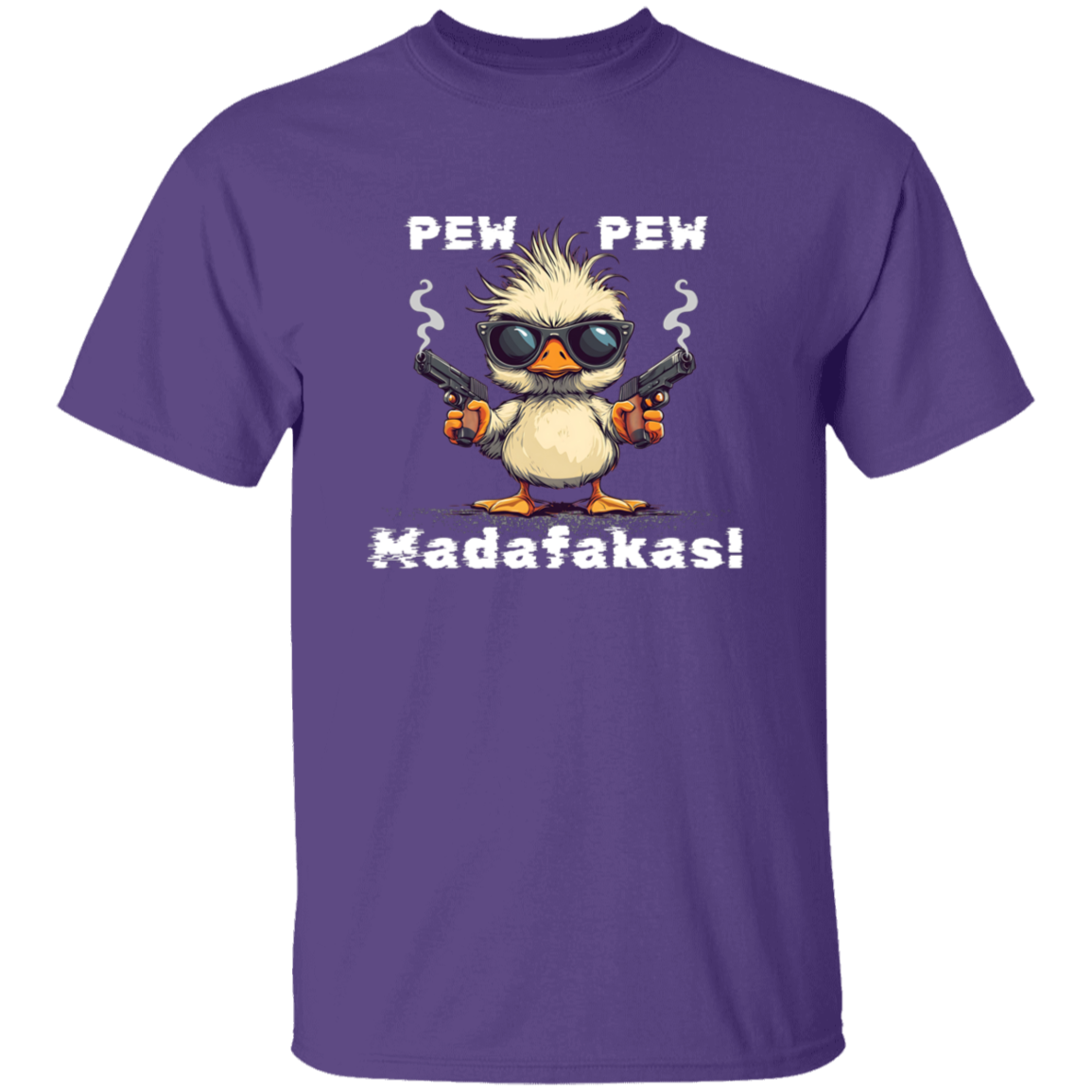 Unisex Pew Pew Madafakas T-Shirt with white letters