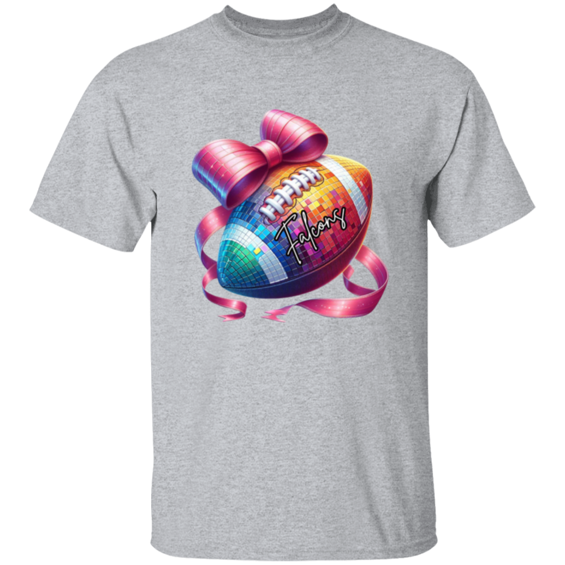 Glitter football with Custom name T-Shirt